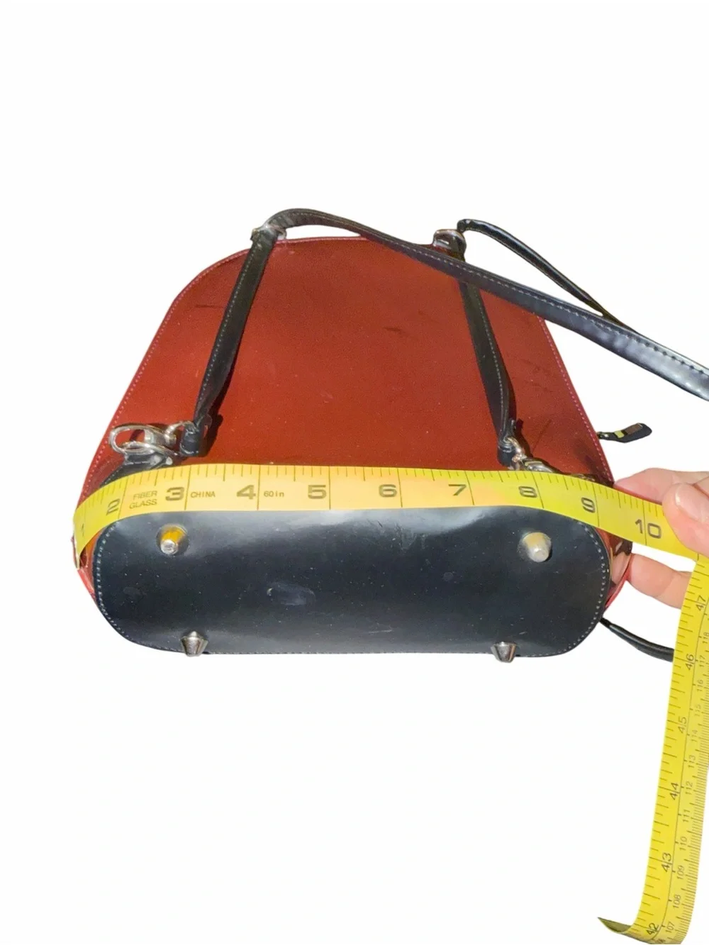 Beijo Red Patent Backpack with Black Front Pocket